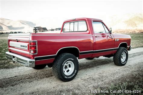 1984 Dodge W150 Power Ram 4wd Short Bed One Owner Shop Truck All