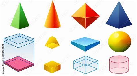 Geometry Solids Including Cubes Rectangular Prisms Pyramids