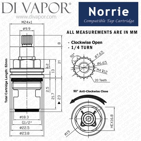 Magnet Norrie Hot Tap Cartridge Compatible Spare
