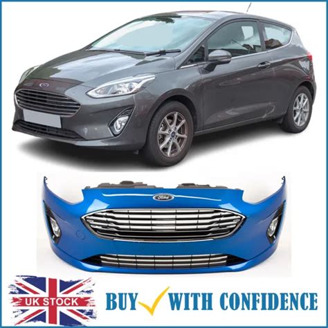 FORD FIESTA MK8 Front Bumper W Grilles Complete Blue Minor Scratches