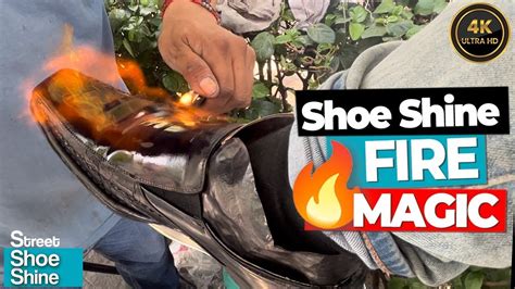 Melt INK On My Shoes BEST ASMR Shoe Shine Fire MIRROR Asmr