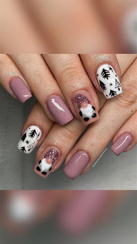 Nude Pink Holiday Nails Nails Glitter Gel Nails Fancy Nails