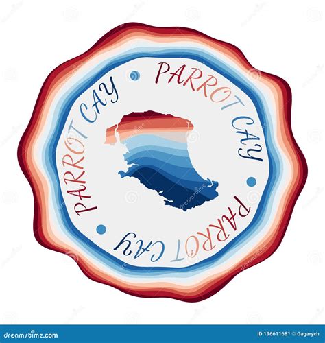 Parrot Cay Badge. Cartoon Vector | CartoonDealer.com #196611681