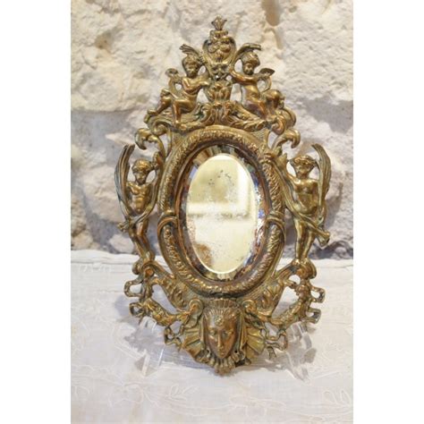 Miroir En Bronze D Cor D Angelots Et Mascarons Fin Me Si Cle Au