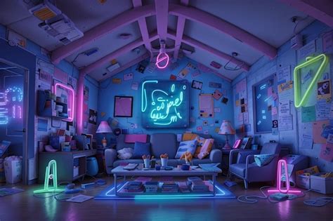 Premium Photo Neon City