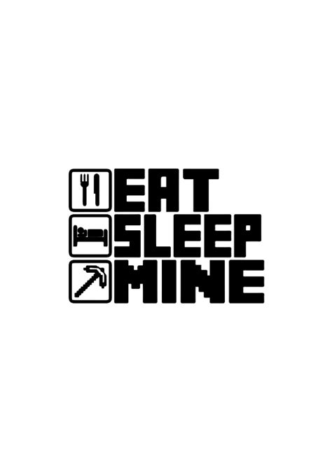 Minecraft Eat Sleep Mine Svg Free Minecraft Eat Sleep Mine Svg