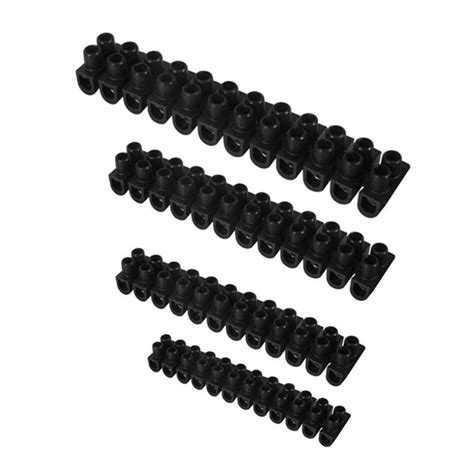 Barrettes connexion Debflex 12 plots 2 5 6 10 16 mm² Noir Lot 4