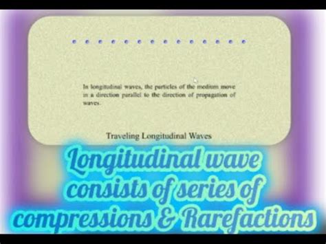 Longitudinal Wave Waves Mohammed El Kattan Physicist Youtube