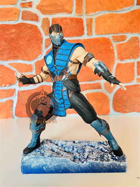 Sub Zero Mortal Kombat Xsub Zero Figuremortal Kombat Character Etsy