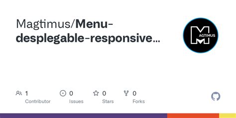 GitHub Magtimus Menu Desplegable Responsive Html Css Javascript