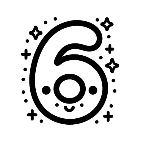 Número 6 Para Colorir - 6