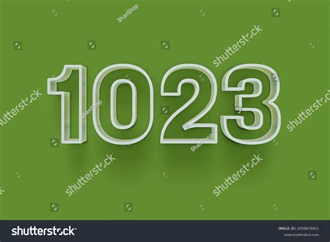1023 3d Number 1023 Isolated On Stock Illustration 2058679451 ...
