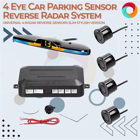 Car Parking Sensor Reversing Radars System With 4 Parking Sensors Led