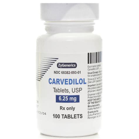 Carvedilol 6 25mg Rx Products