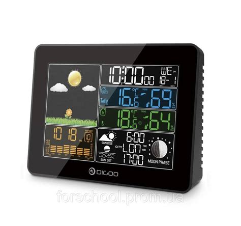 Функциональная Метеостанция с Большим Цветным Дисплеем и Внешним ...