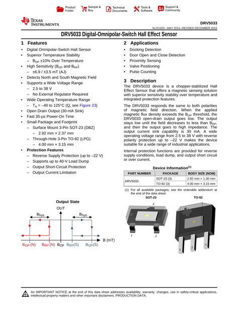 Pdf Drv Digital Omnipolar Switch Hall Effect Sensor Rev D