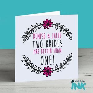 Personalised Lesbian Wedding Card Mrs Mrs Congratulations Newlyweds Wedding Day Card