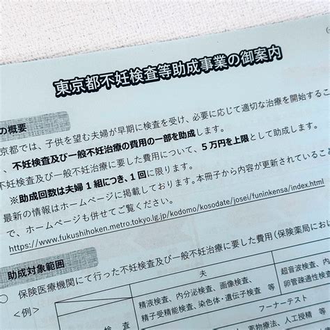 不妊検査と東京都の助成金について 40歳 低amh不妊治療blog｜2度目の体外受精・初期胚移植の記録