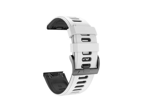 Silikonový gumový řemínek pro Garmin Fenix 5s/6s/7s 20mm COLOR bílý ...