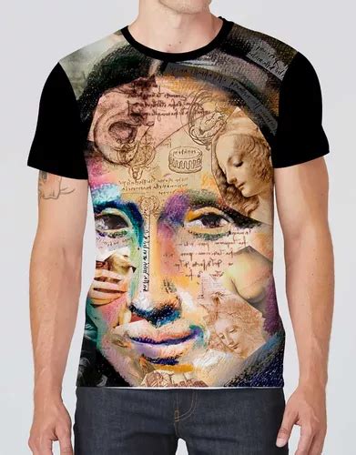 Camisa Camiseta Leonardo Da Vinci Mona Lisa Arte Envio Hj 05