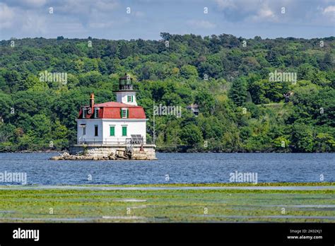 09/08/2022 - Town of Esopus, NY, Photo of the historic Esopus Meadows Lighthouse located on the ...