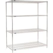 Nexel® Chrome Wire Shelving Starter - 72"W x 30"D x 63"H | 184732 ...