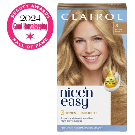 Clairol Nice N Easy Creme Permanent Hair Dye Medium Blonde Morrisons Online Groceries Offers