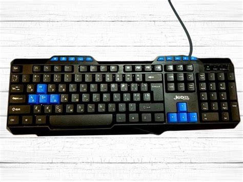 Мультимедийная проводная клавиатура для компьютера JEDEL K518 Черная ...