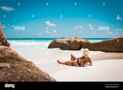 Woman Lying Down In Bikini Hi Res Stock Photography And Images Alamy