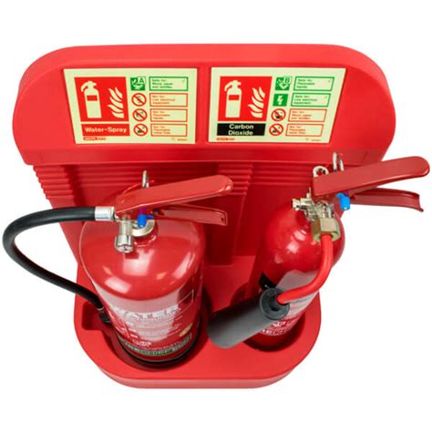 Red Double Fire Extinguisher Stand Fire Extinguisher Stands