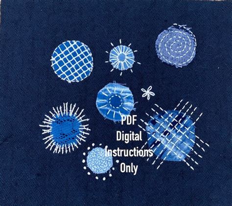Circle Stitch Design Digital Stitching Instructions Pdf Stitch A Long