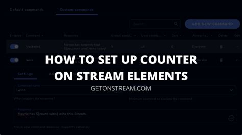 how to add a command on streamelements