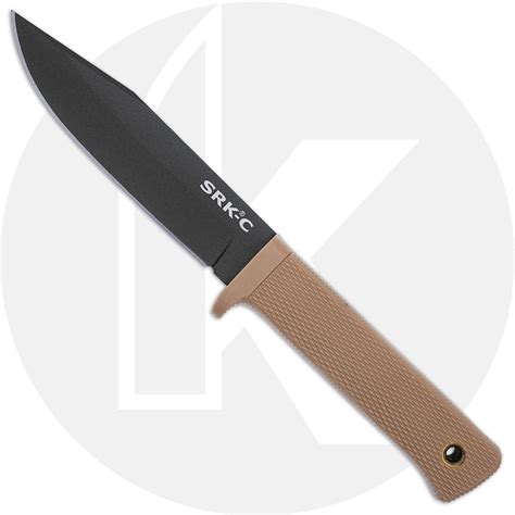 Cold Steel Srk Compact Black Sk 5 Clip Point Fixed Blade Desert Tan