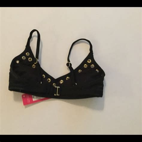 Xhilaration Swim Xhilaration Black Bikini With Gold Toned Eyelets Poshmark