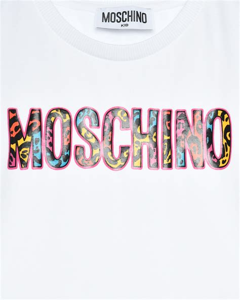 Moschino Футболка с леопардовым лого Артикул: HDM06B LBA00 10101 ...