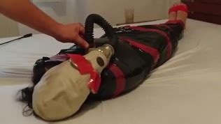 Bdsm Slave Girl Plastic Mummification With Gasmask Breathplay Free Porn Videos YouPorn