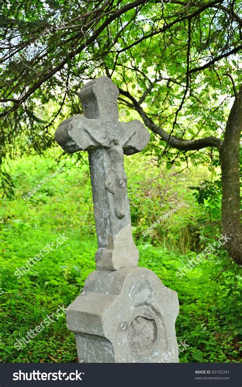 Old Greek Catholic Cross, Cemetery In Beniowa, Bieszczady, Poland Stock ...