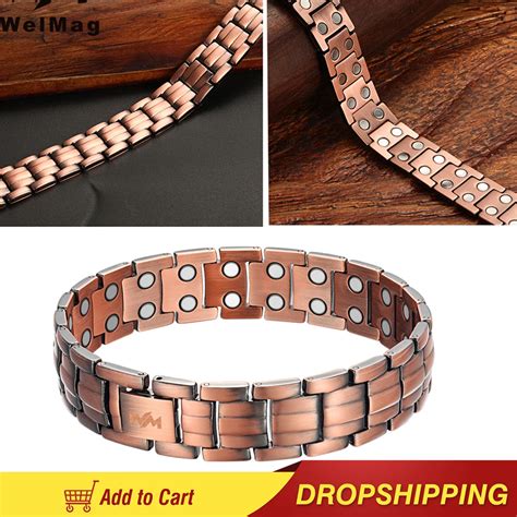 Welmag Cura Magn Tica Cobre Pulseiras Viking Bangle Para Homem