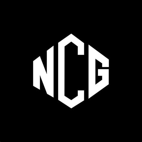 diseño de logotipo de letra ncg con forma de polígono. diseño de
