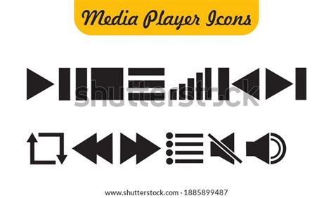 Simple Design Vector Media Player Icon Stock Vector (Royalty Free