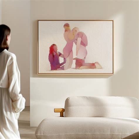 Passionate Threesome Sex Erotic Art Wall Art Picture Nude Art Naked Prints Printable Wall