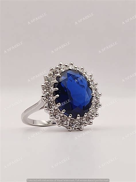 Princess Diana Ring, Kate Middleton Engagement Wedding Ring, Blue ...