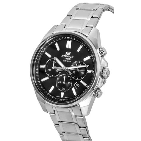 Casio Edifice Standard Chronograph Stainless Steel Black Dial Quartz