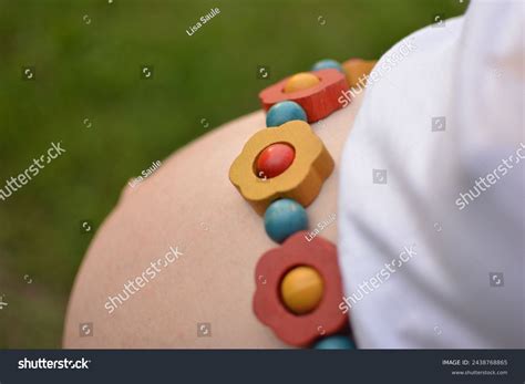 Naked Pregnant Belly Seen Above Adorned Stock Photo Shutterstock