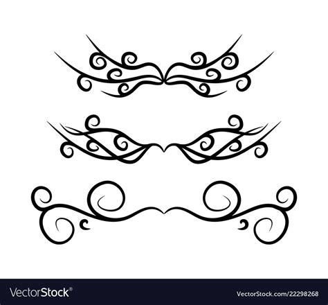 Vintage Footer Set Symbol Icon Design Beautiful Vector Image