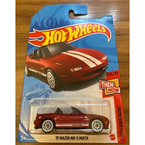 HOT WHEELS Mattel T HUNT BÁSICO 91 MAZDA MX 5 MIATA THEN AND NOW 10 10 190 250