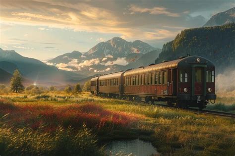 premium photo enchanting train rides  scenic countryside