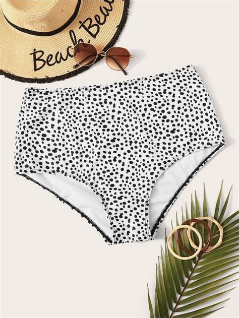 Plus Dalmatian Print Bikini Panty Shein Usa