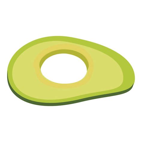 Avocado Burger Slice Icon Cartoon Vector Cheese Bun 14153678 Vector