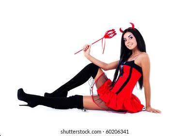 Sexy Brunette Girl Wearing Halloween Costume Stock Photo Edit Now 60377290